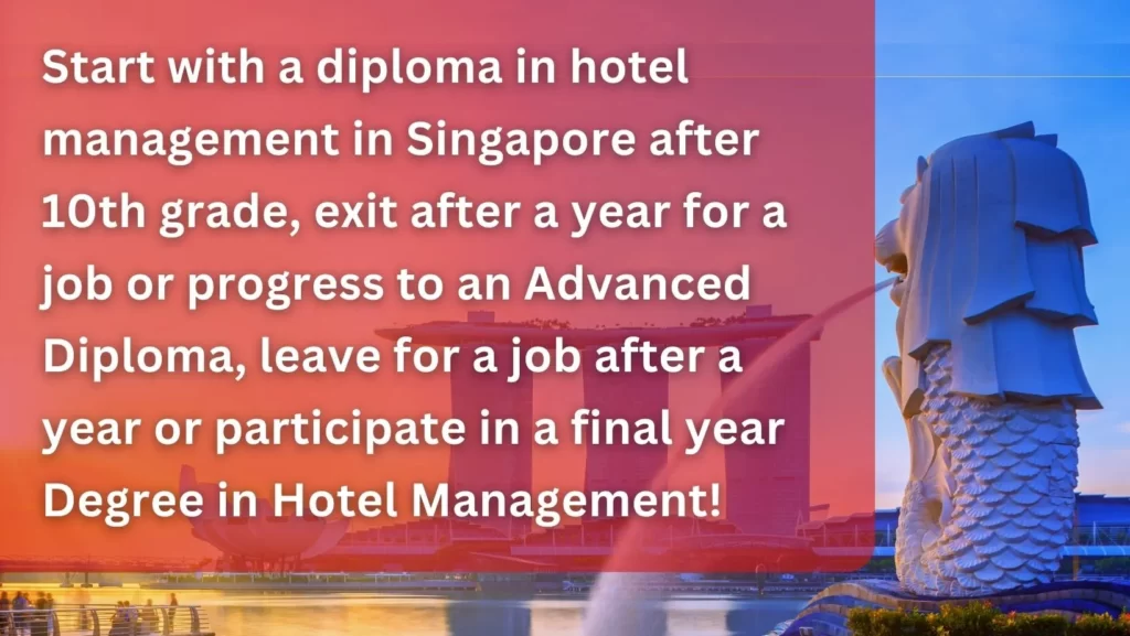 Hotel management courses in Singapore for Indians to apply