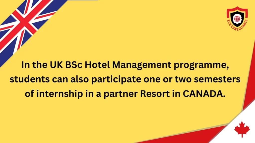 UK hotel management students will do internship in Canada