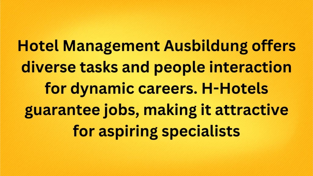 Hotel Management Ausbildung - KCR CONSULTANTS - Career Opportunities