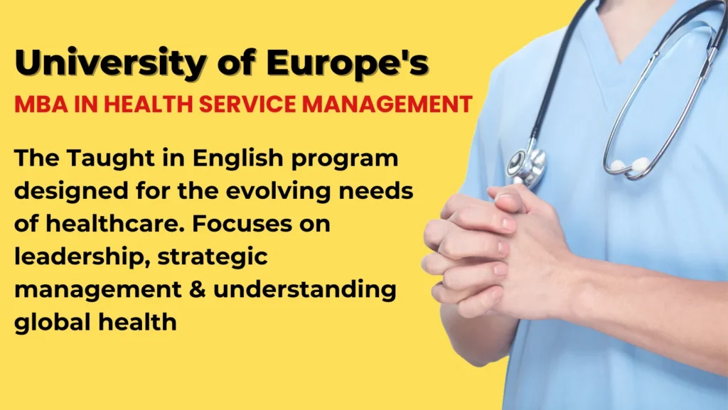 MBA in Health Service Management in Germany University of Europe for Applied Sciences KCR CONSULTANTS Program overview Course details 1