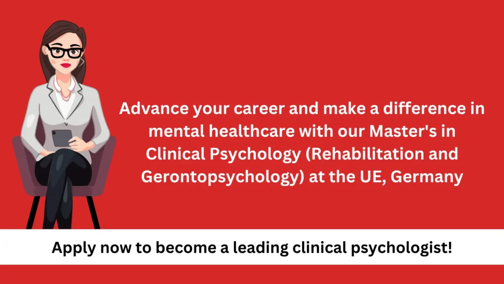 Master's in Clinical Psychology focusing on Rehabilitation and Gerontopsychology - University of Europe for Applied Sciences - KCR CONSULTANTS - Contact us