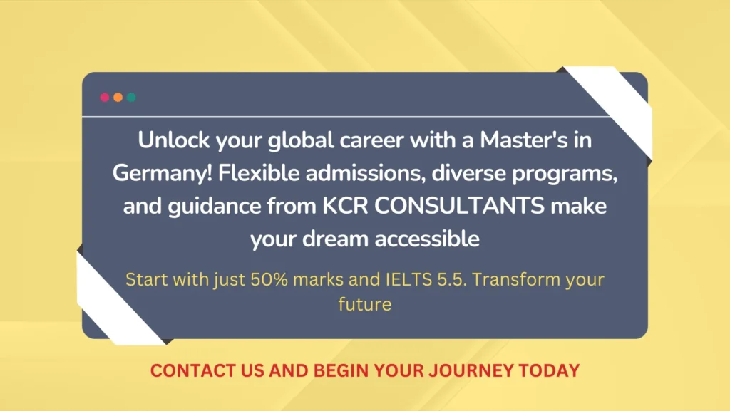Master's in Germany - KCR CONSULTANTS - Contact us