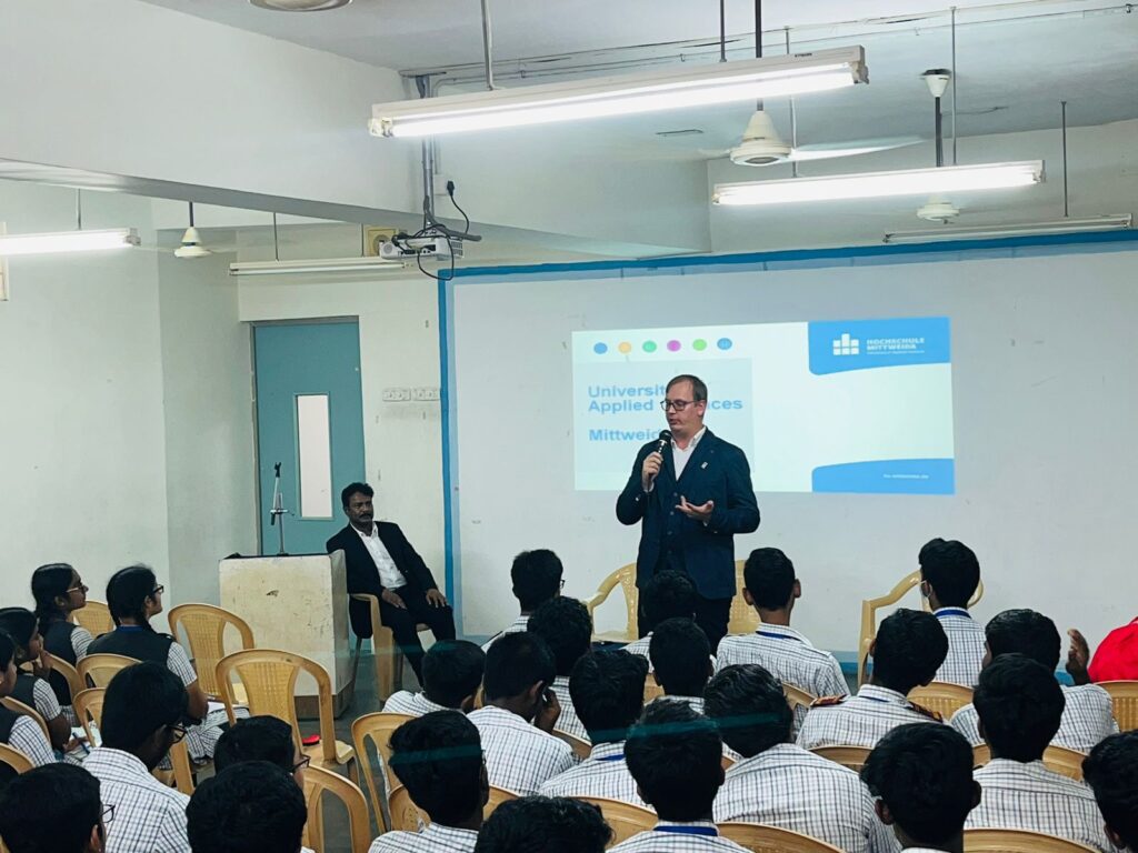 German public university official's visit to India
